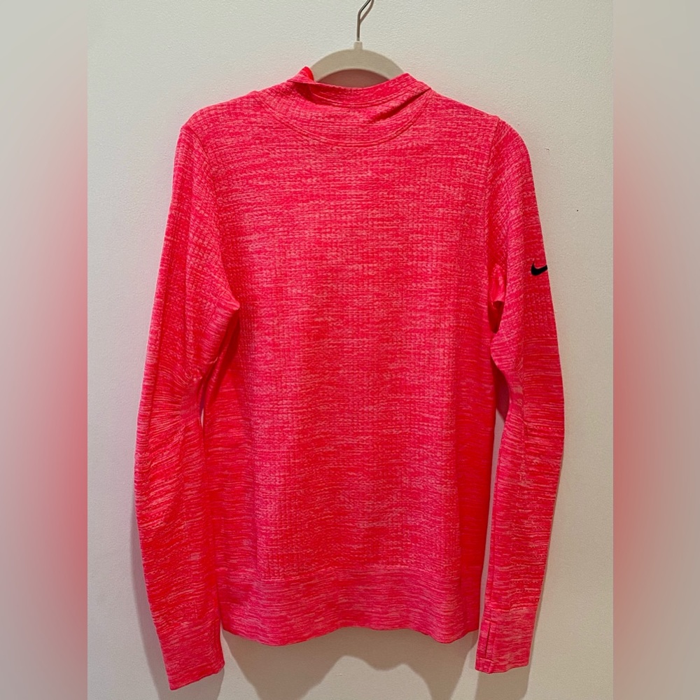 Nike pink hyperwarm hooded pullover size L in like new condition.